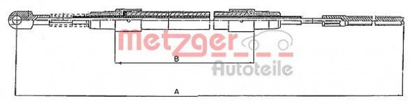 METZGER 10.423 - Seilzug, Feststellbremse