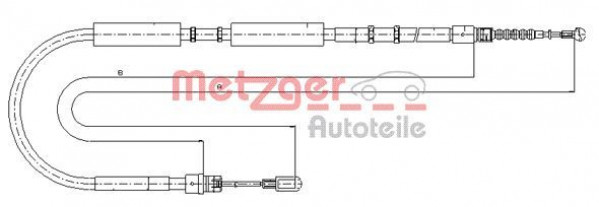 METZGER 10.7536 - Seilzug, Feststellbremse