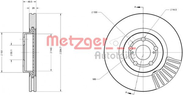 METZGER 6110612 - Bremsscheibe