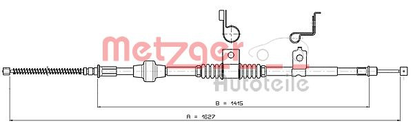 METZGER 17.2295 - Seilzug, Feststellbremse