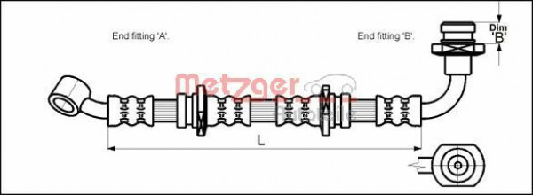 METZGER 4110071 - Bremsschlauch