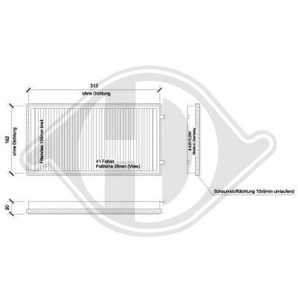 DIEDERICHS DCI1093S - Filter, Innenraumluft