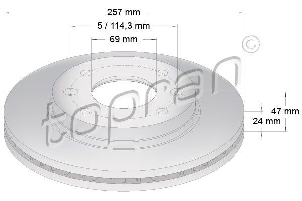 TOPRAN 820426 - Bremsscheibe