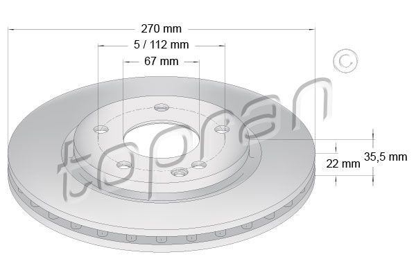 TOPRAN 401926 - Bremsscheibe