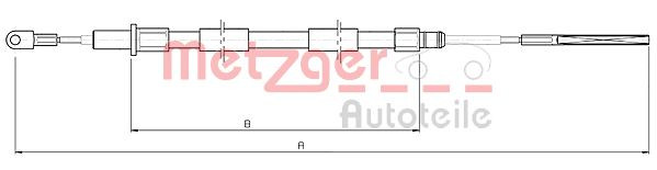 METZGER 10.4155 - Seilzug, Feststellbremse