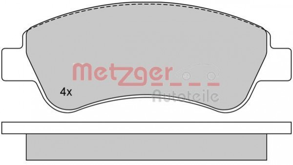 METZGER 1170026 - Bremsbelagsatz, Scheibenbremse
