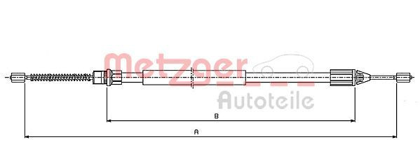 METZGER 10.6542 - Seilzug, Feststellbremse