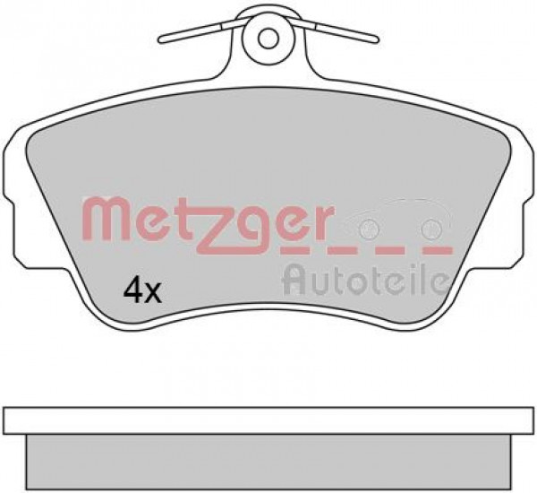 METZGER 1170627 - Bremsbelagsatz, Scheibenbremse