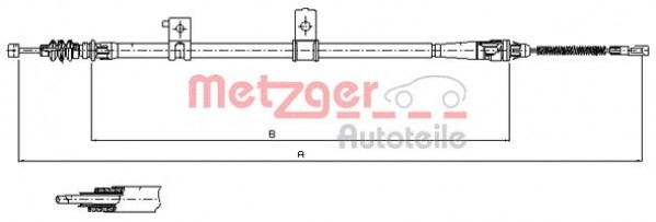METZGER 17.6032 - Seilzug, Feststellbremse