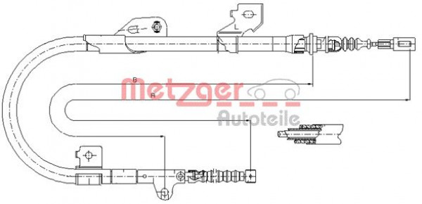 METZGER 17.0114 - Seilzug, Feststellbremse