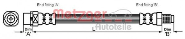 METZGER 4114071 - Bremsschlauch