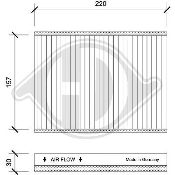 DIEDERICHS DCI1245 - Filter, Innenraumluft