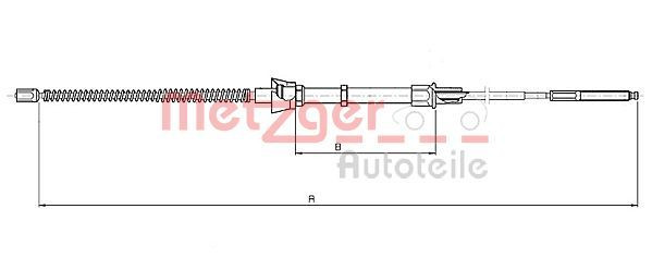 METZGER 10.7136 - Seilzug, Feststellbremse