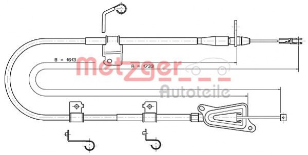 METZGER 17.0336 - Seilzug, Feststellbremse