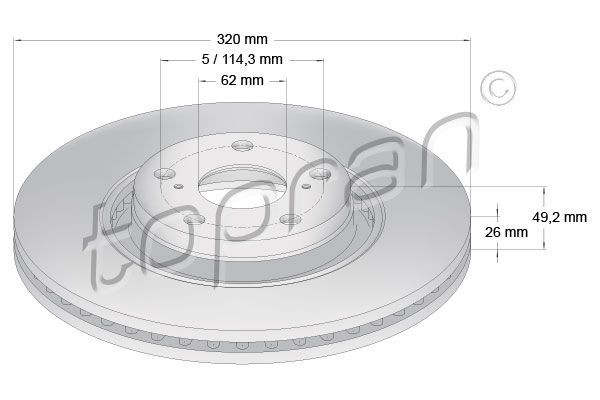 TOPRAN 631162 - Bremsscheibe