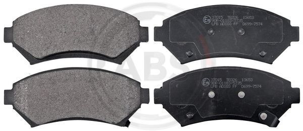 A.B.S. 37015 - Bremsbelagsatz, Scheibenbremse