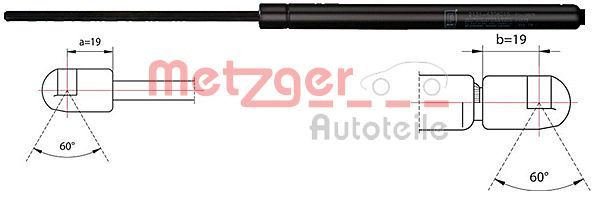 METZGER 2110483 - Gasfeder, Koffer-/Laderaum