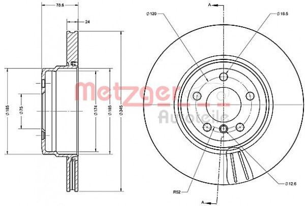 METZGER 6110632 - Bremsscheibe