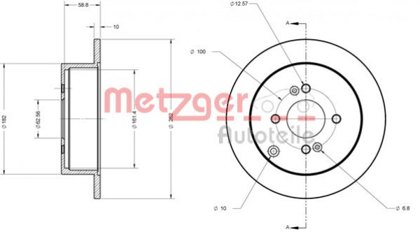 METZGER 6110343 - Bremsscheibe