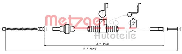 METZGER 17.2294 - Seilzug, Feststellbremse