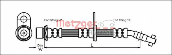 METZGER 4112166 - Bremsschlauch