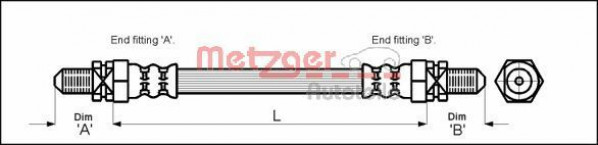 METZGER 4113254 - Bremsschlauch