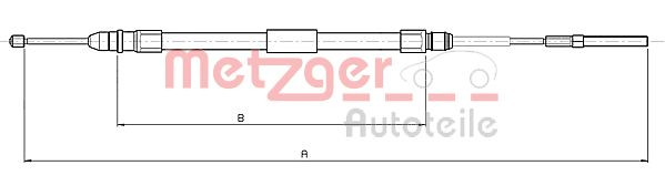 METZGER 10.4137 - Seilzug, Feststellbremse