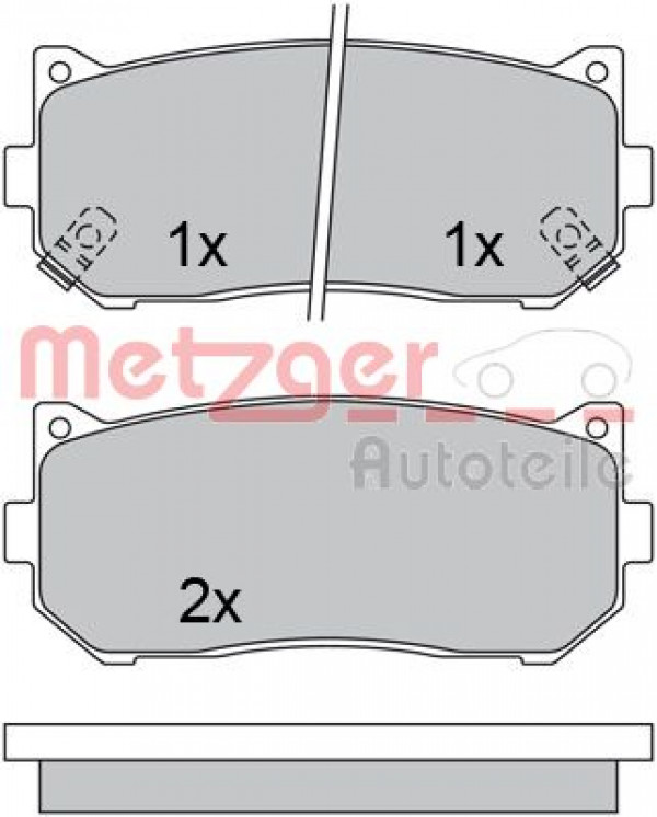 METZGER 1170533 - Bremsbelagsatz, Scheibenbremse