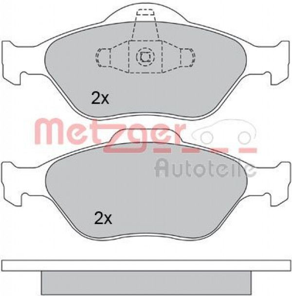 METZGER 1170045 - Bremsbelagsatz, Scheibenbremse