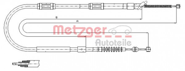 METZGER 17.1041 - Seilzug, Feststellbremse