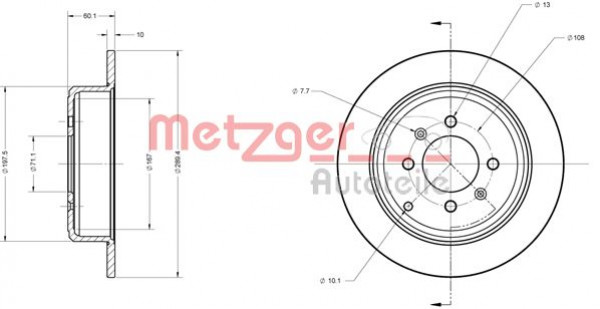 METZGER 6110340 - Bremsscheibe
