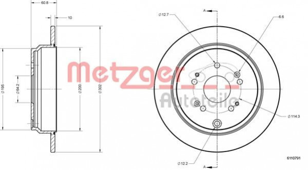 METZGER 6110791 - Bremsscheibe