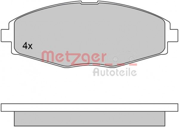 METZGER 1170354 - Bremsbelagsatz, Scheibenbremse