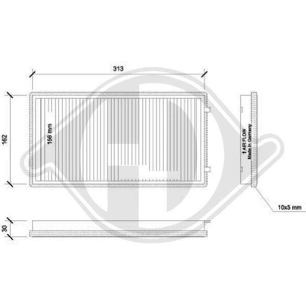 DIEDERICHS DCI0093S - Filter, Innenraumluft