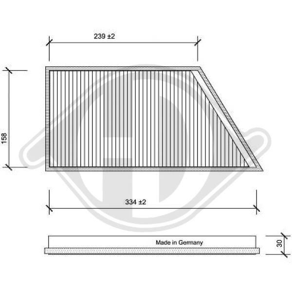 DIEDERICHS DCI1072 - Filter, Innenraumluft