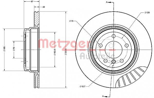 METZGER 6110705 - Bremsscheibe