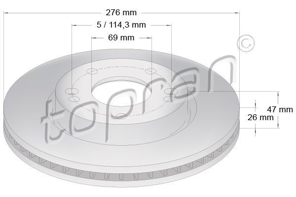 TOPRAN 820618 - Bremsscheibe