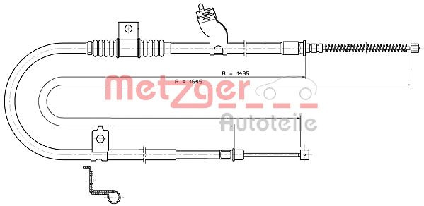 METZGER 17.2290 - Seilzug, Feststellbremse