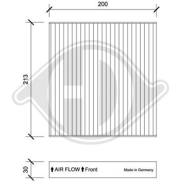 DIEDERICHS DCI1222 - Filter, Innenraumluft