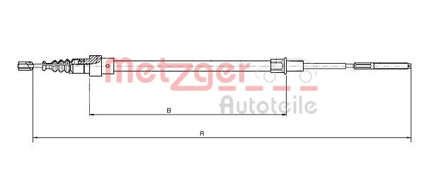 METZGER 19.105E - Seilzug, Feststellbremse