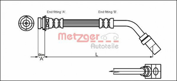 METZGER 4114751 - Bremsschlauch