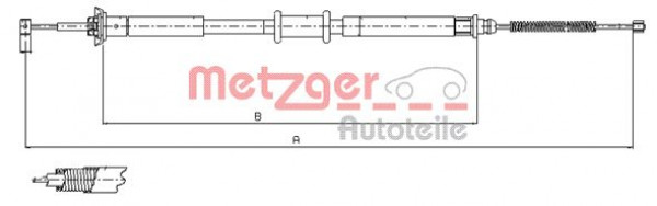 METZGER 12.0704 - Seilzug, Feststellbremse