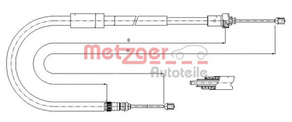 METZGER 11.6664 - Seilzug, Feststellbremse