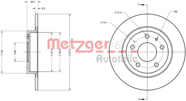 METZGER 6110740 - Bremsscheibe