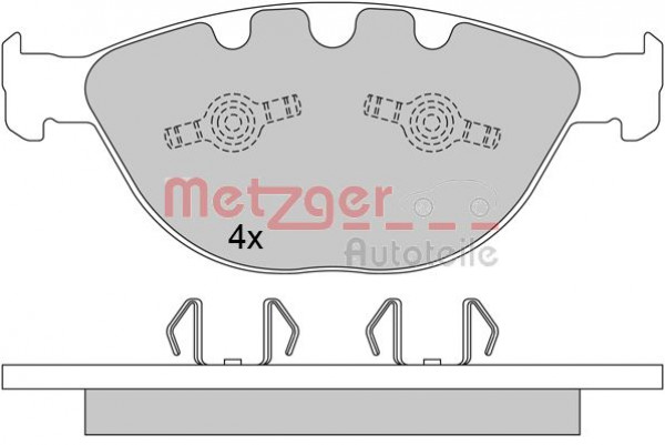 METZGER 1170380 - Bremsbelagsatz, Scheibenbremse