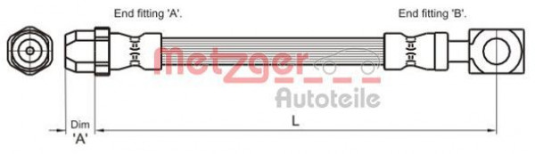 METZGER 4111436 - Bremsschlauch