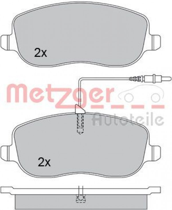 METZGER 1170232 - Bremsbelagsatz, Scheibenbremse