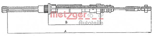 METZGER 11.606 - Seilzug, Feststellbremse