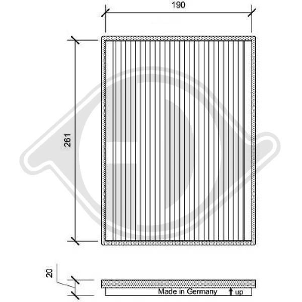 DIEDERICHS DCI0157 - Filter, Innenraumluft