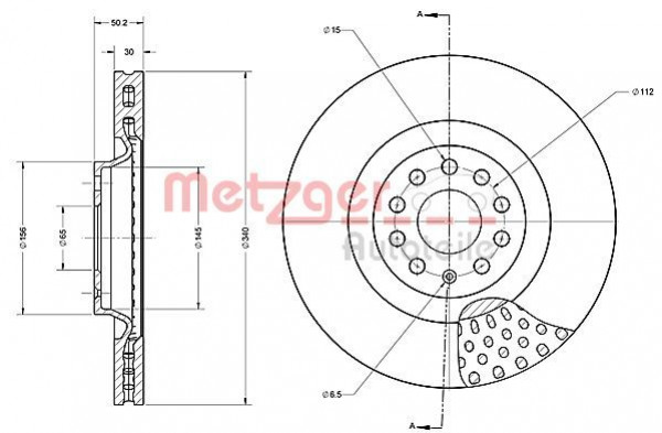 METZGER 6110715 - Bremsscheibe